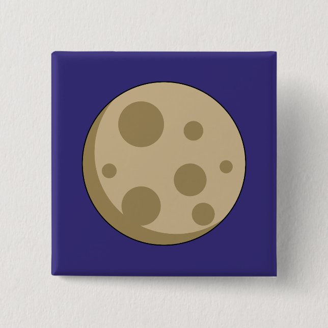 Full Moon 15 Cm Square Badge (Front)