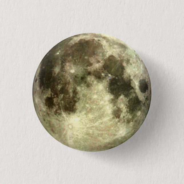 Full Moon 3 Cm Round Badge (Front)
