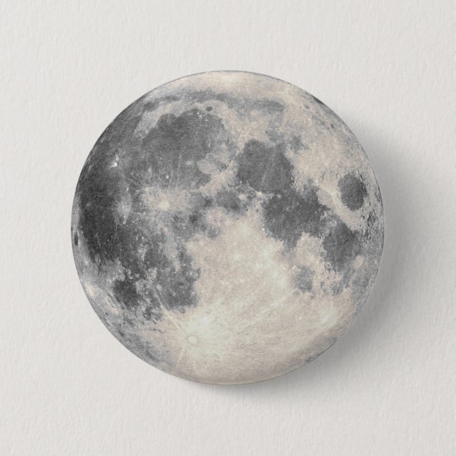 Full Moon 6 Cm Round Badge (Front)
