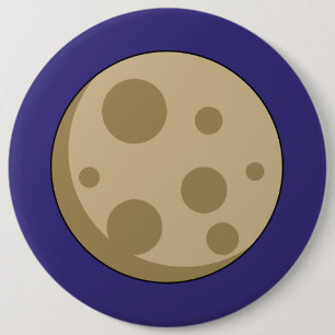 Full Moon 6 Cm Round Badge