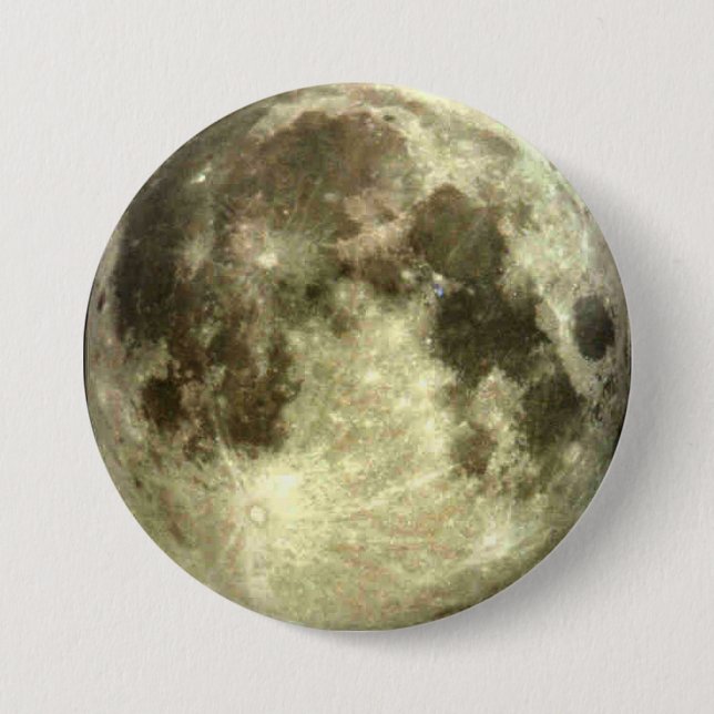 Full Moon 7.5 Cm Round Badge (Front)