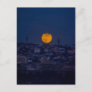 Full moon above Yerevan Postcard