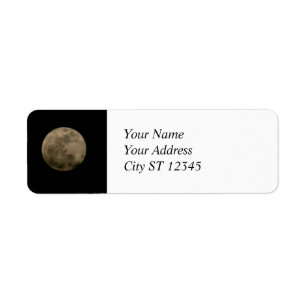 Full Moon Address Label Return Address Label