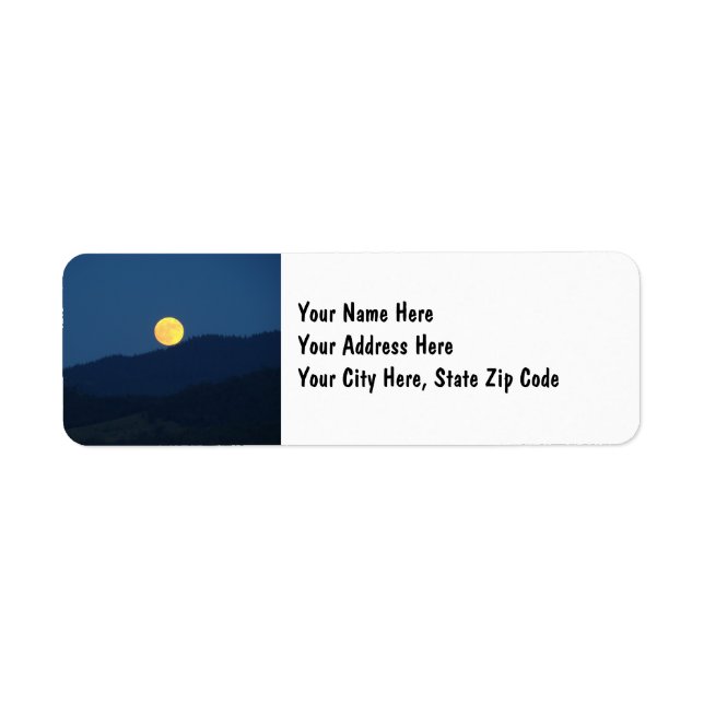 Full Moon Address Name Labels custom (Front)