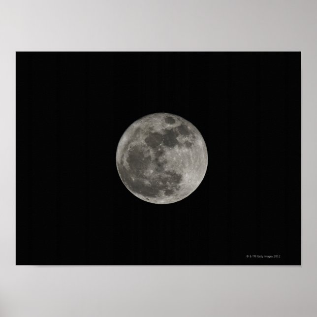 Full moon against night sky poster (Front)