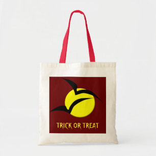 Full Moon and Bats Halloween Tote Bag