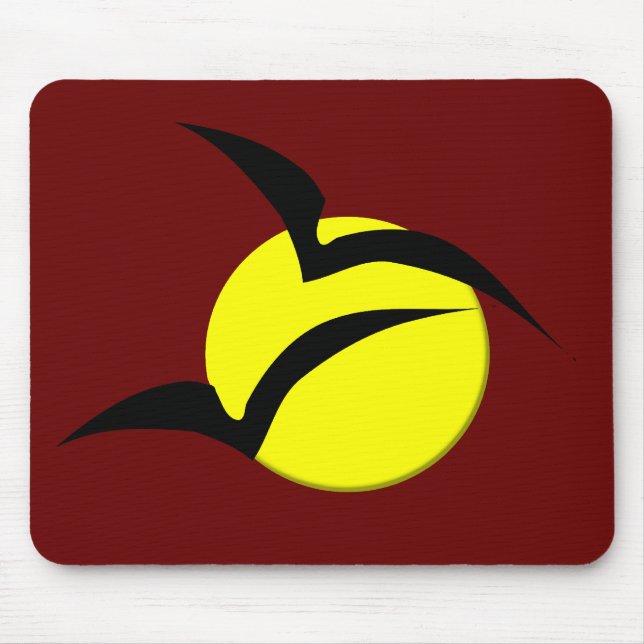 Full Moon and Bats Mousepad (Front)