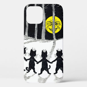 Full moon and Cats, Louis Wain iPhone 12 Case