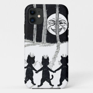 Full moon and Cats, Louis Wain iPhone 11 Case