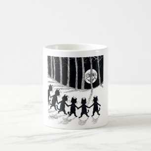 Full moon and Cats, Louis Wain Coffee Mug
