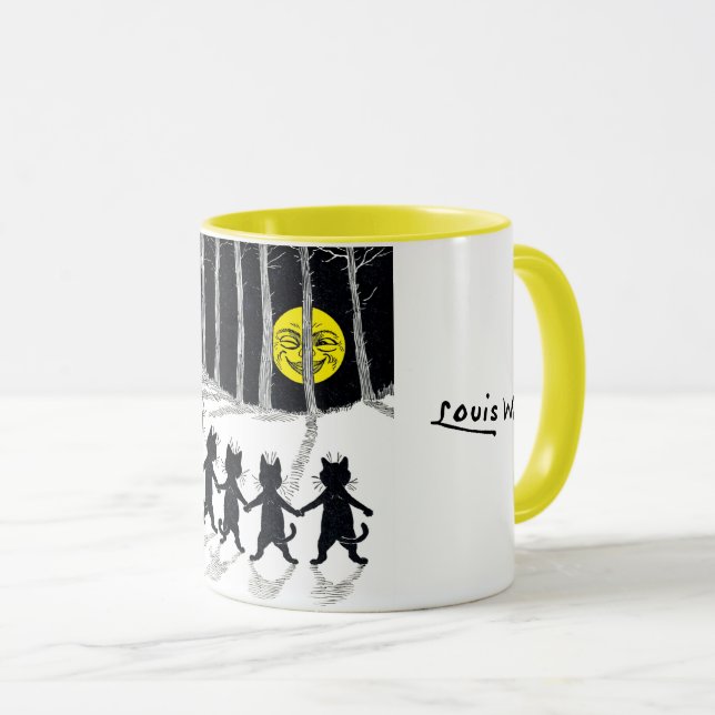 Full moon and Cats, Louis Wain Mug (Front Right)