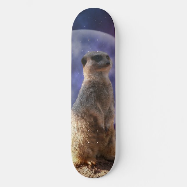 Full Moon And Meerkat, Skateboard (Front)