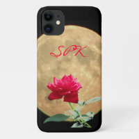 Full Moon and Red Rose Personalised