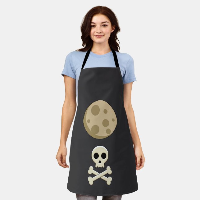 Full Moon and Skull  Apron (Worn)