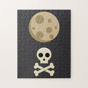 Full Moon and Skull  Jigsaw Puzzle