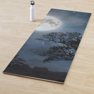 Full Moon and Starry Sky Yoga Mat