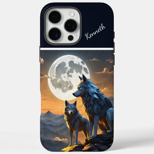 Full Moon and Wolf's Howl Case-Mate iPhone Case (Back)