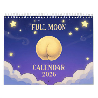 Full Moon Animals 2026 Funny Wall Calendar