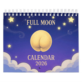 Full Moon Animals 2026 Funny Wall Calendar