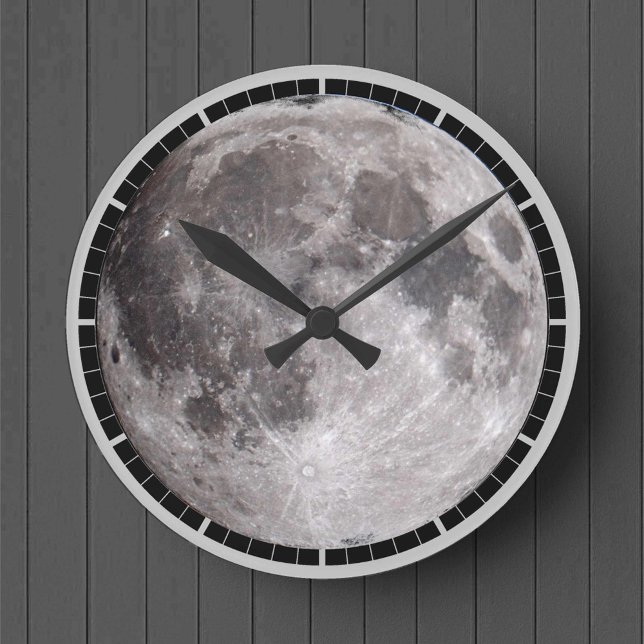 Full Moon Astronomy Image Round Clock (Creator Uploaded)