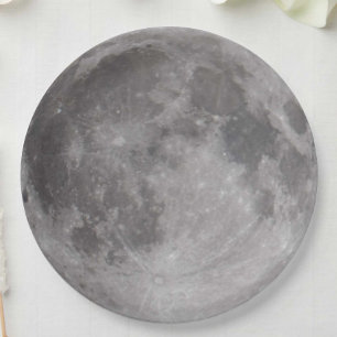 Full Moon Astronomy Theme Paper Plate
