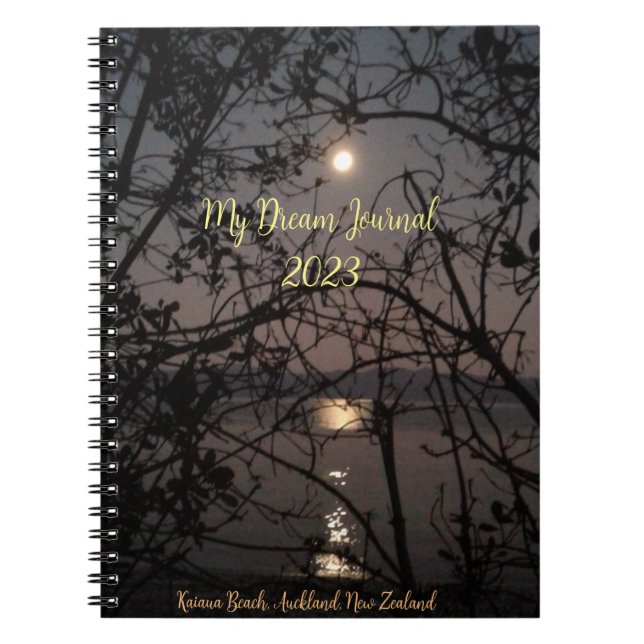 Full Moon at Kaiaua Beach, Auckland, New Zealand   Notebook (Front)