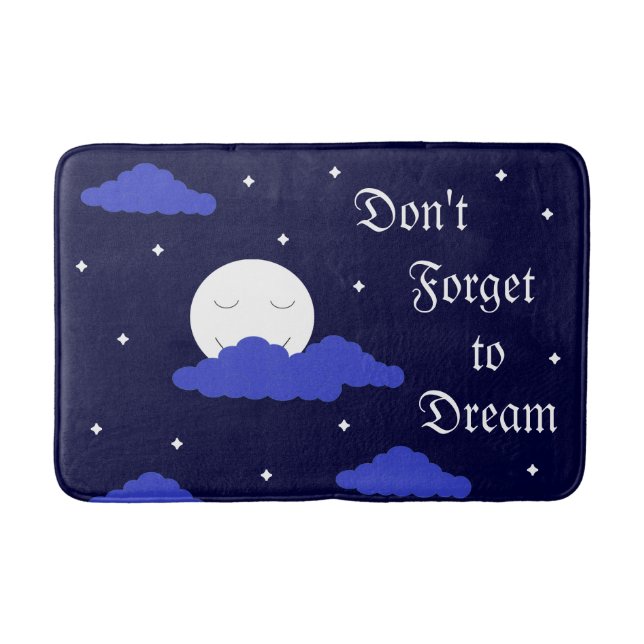 Full Moon at Midnight & Stars Bath Mat (Front)