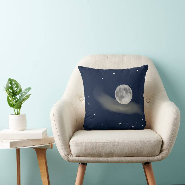 full moon at the starry sky cushion (Chair)
