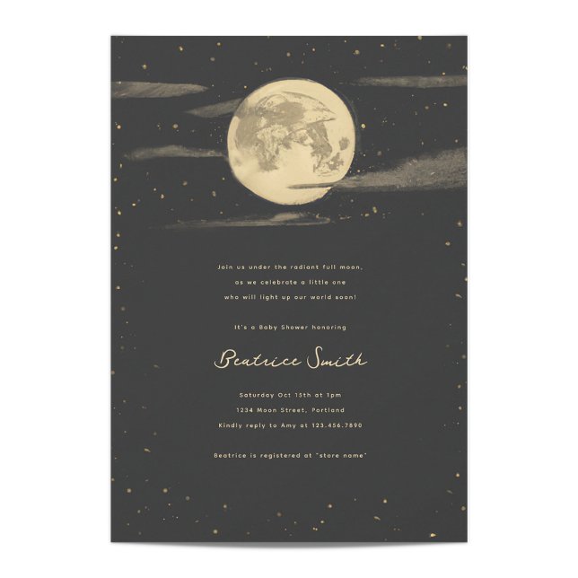Full Moon Baby Shower Invitation (Creator Uploaded)