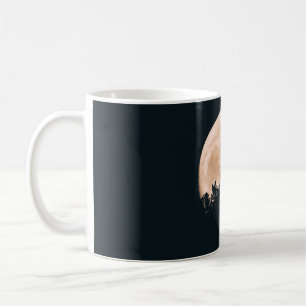 FULL MOON BEHIND A TREE SILHOUETTES COFFEE MUG