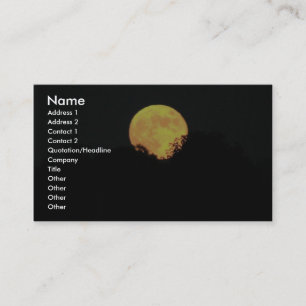Full Moon Behind The Trees Business Card
