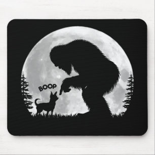 Full Moon Bigfoot Chihuahua Boop Mouse Pad