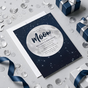 Full Moon Birthday Invitation