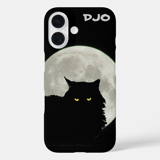 Full Moon Black Cat Resting Case-Mate iPhone Case (Back)