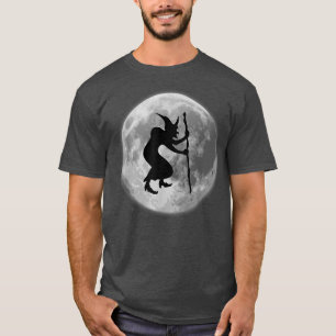 Full Moon Black Witch Halloween 881 T-Shirt