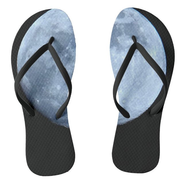 Full Moon blue and black Thongs (Footbed)