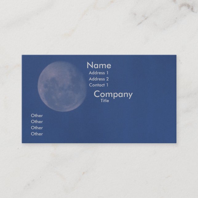 Full Moon Business Card (Front)