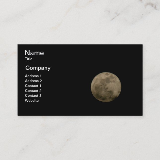 Full Moon Business Card (Front)