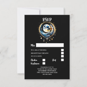 Full moon celestial starry night elegant response