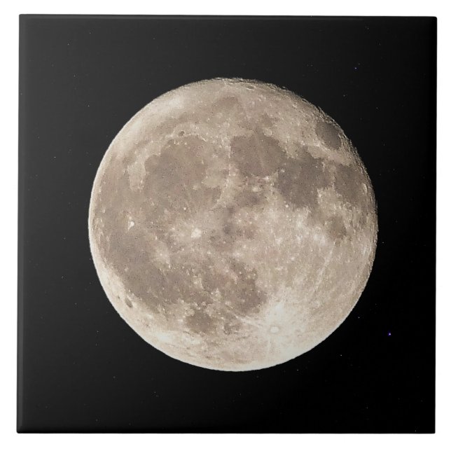 Full Moon Ceramic Tile (Front)