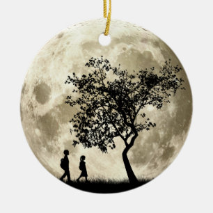 Full Moon Ceramic Tree Decoration