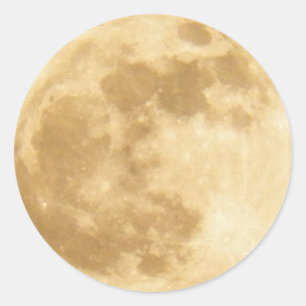 Full Moon Classic Round Sticker