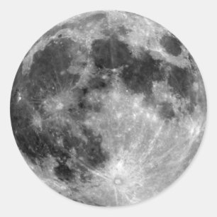Full Moon Classic Round Sticker