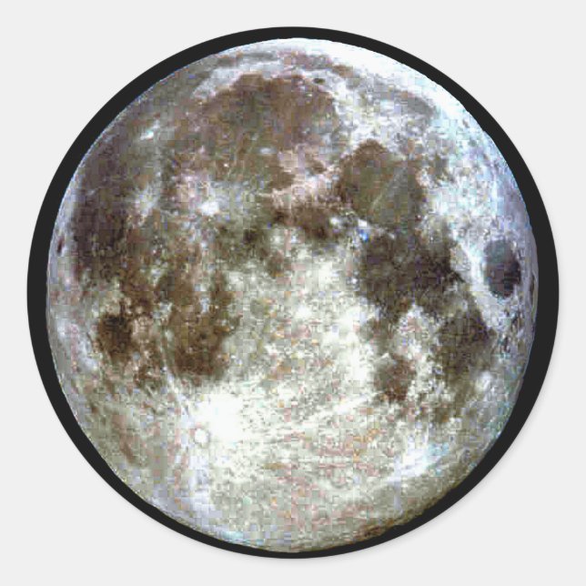 Full Moon Classic Round Sticker (Front)