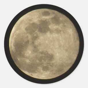 Full Moon Classic Round Sticker
