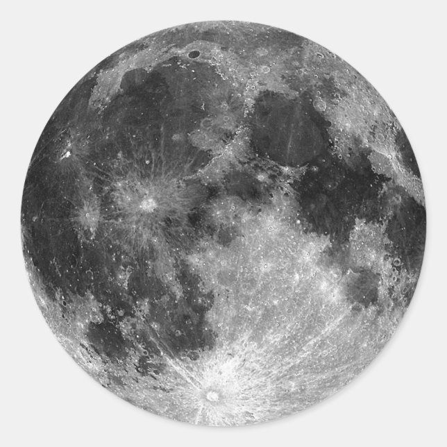 Full Moon Classic Round Sticker (Front)