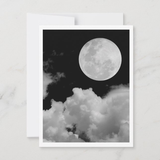 FULL MOON CLOUDS BLACK AND WHITE (Front)