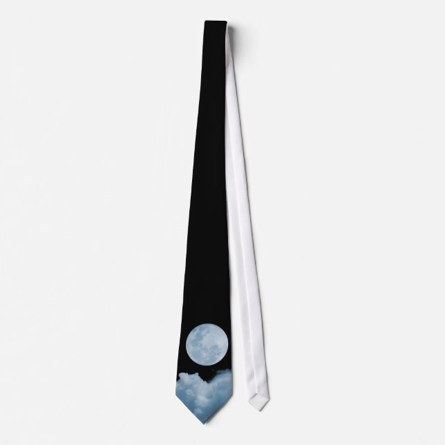 FULL MOON CLOUDS BLUE TIE (Front)