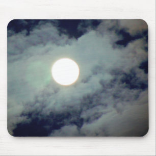 Full Moon Clouds Nature  Mouse Pad