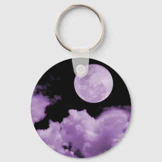FULL MOON CLOUDS PURPLE KEY RING
